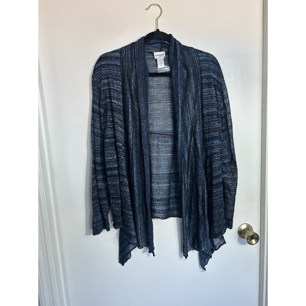 Chicos Womans Cardigan Bohemian Beach‎ Casual Vacation Cruise Wear Sz 3